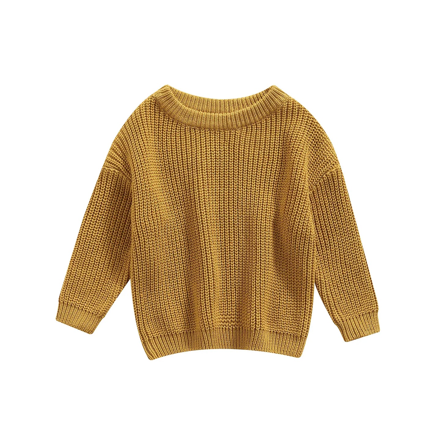 Autumn Long-Sleeved Knitted Sweater for Babies