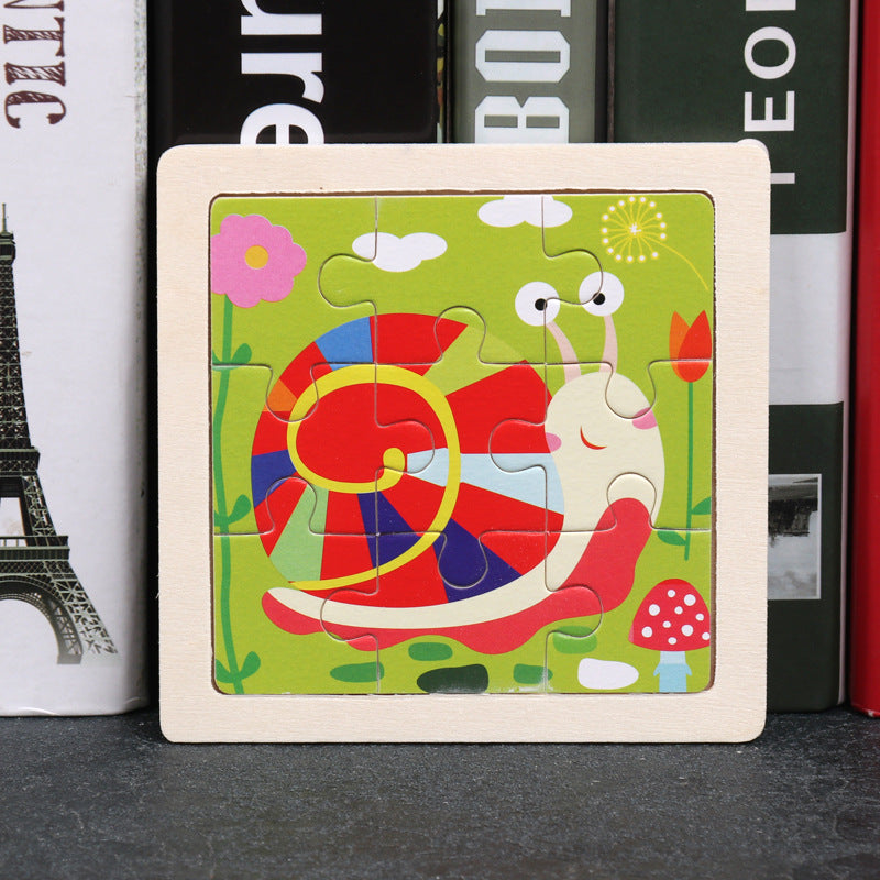 Wholesale Cartoon Animal Jigsaw Puzzle Wooden TOY