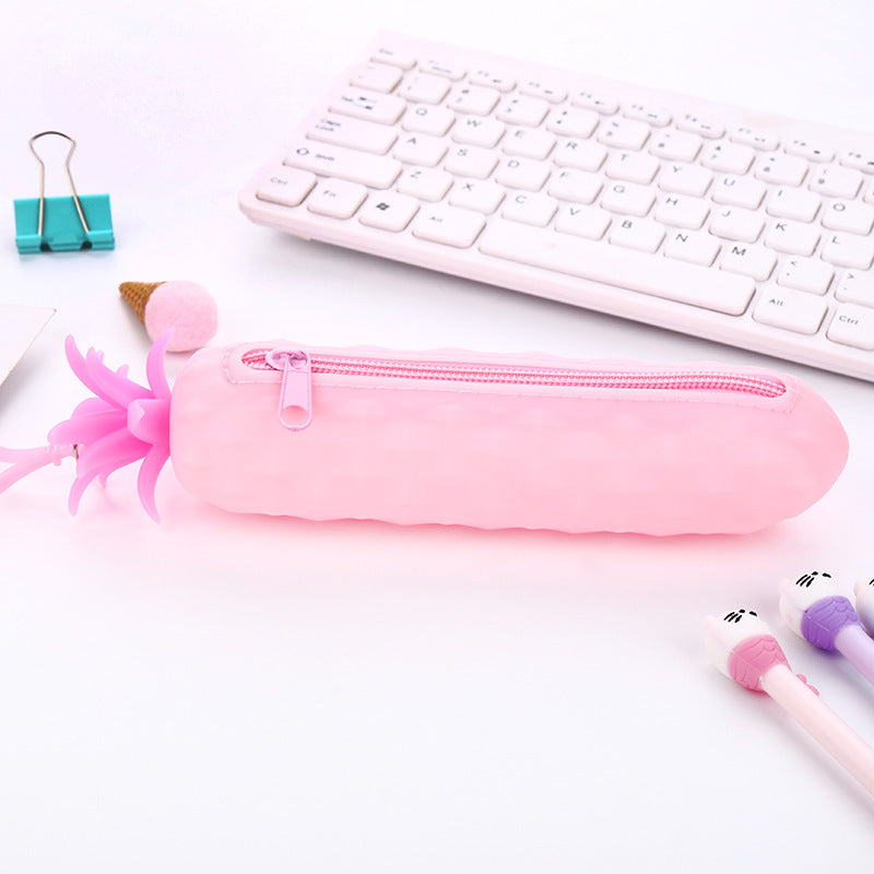 Silicone Pineapple Stationery Pen Bags