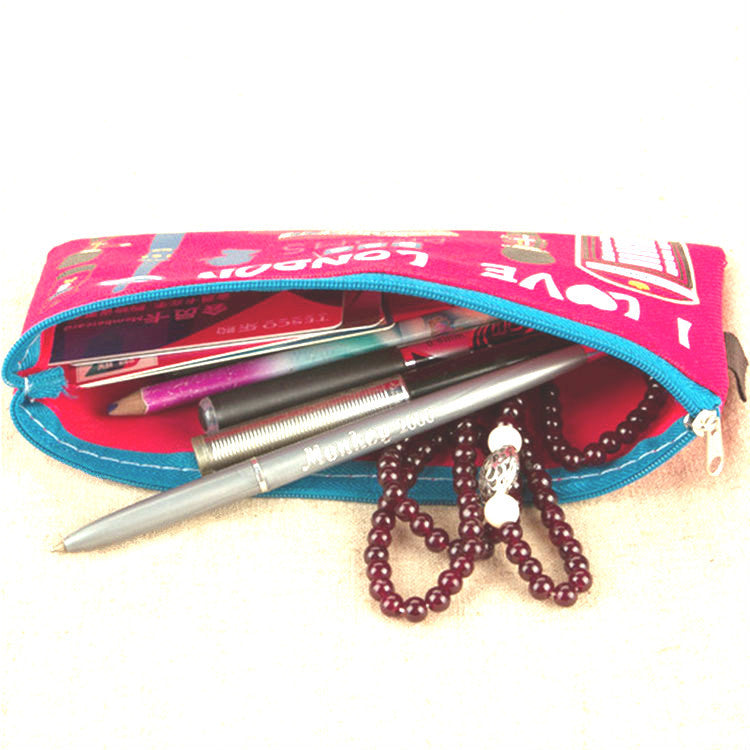 Cartoon Oxford Cloth Zipper Pen Bags