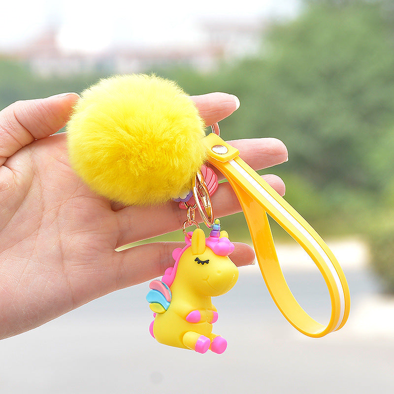 Unicorn Plush Cartoon Doll Keychains
