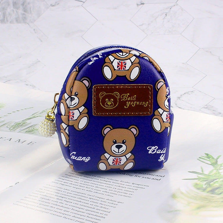 Wallet Coin Purse Bear Small School Bag Keychain