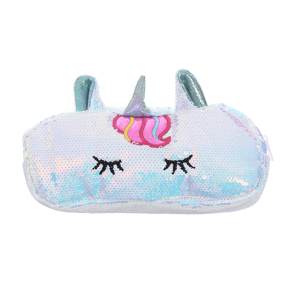 Unicorn Large Capacity Mermaid Sequin Bag Cartoon Rainbow Pencil Bag