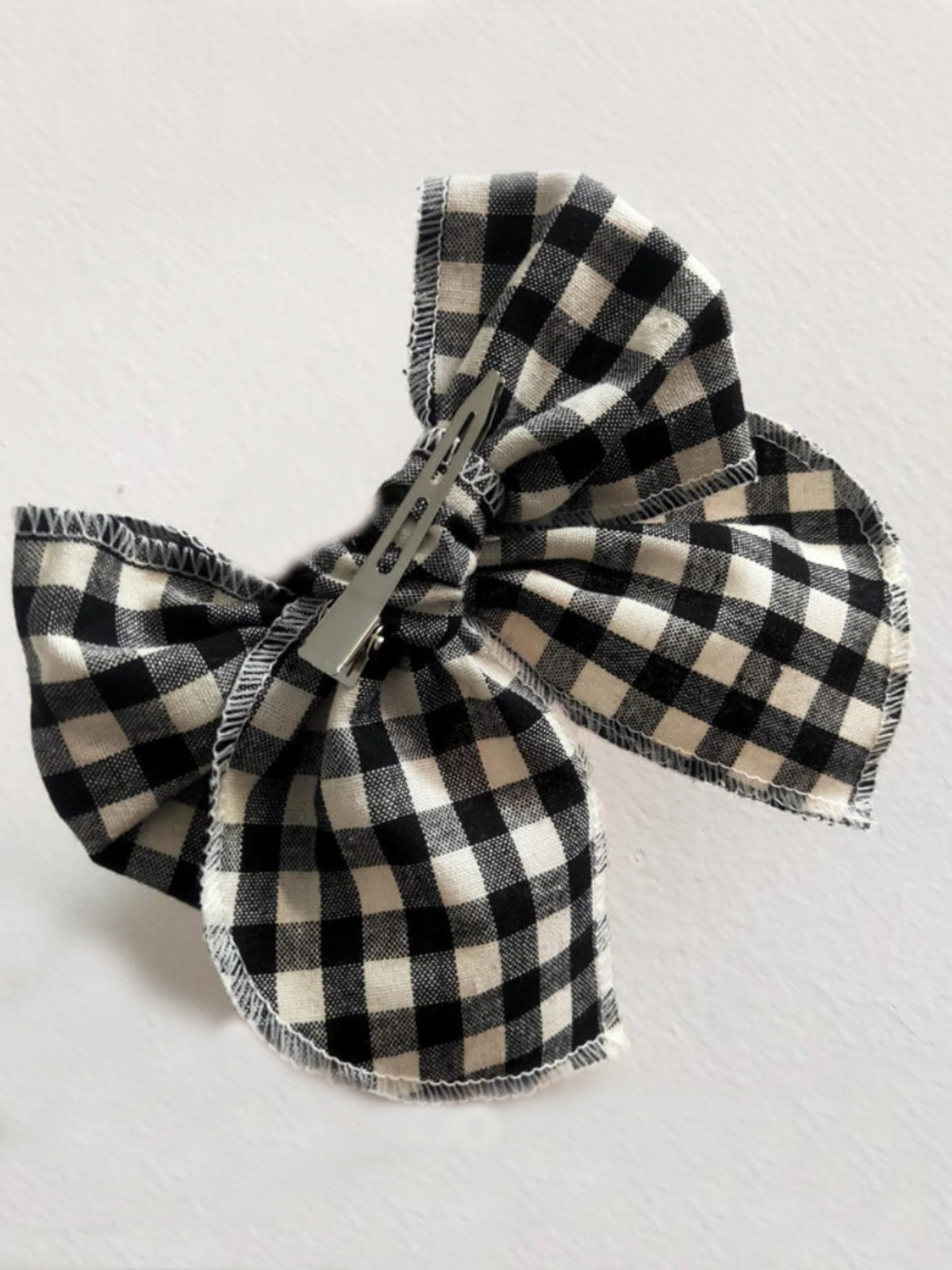 Girls Mary Sue Gingham Hair Bow Clip