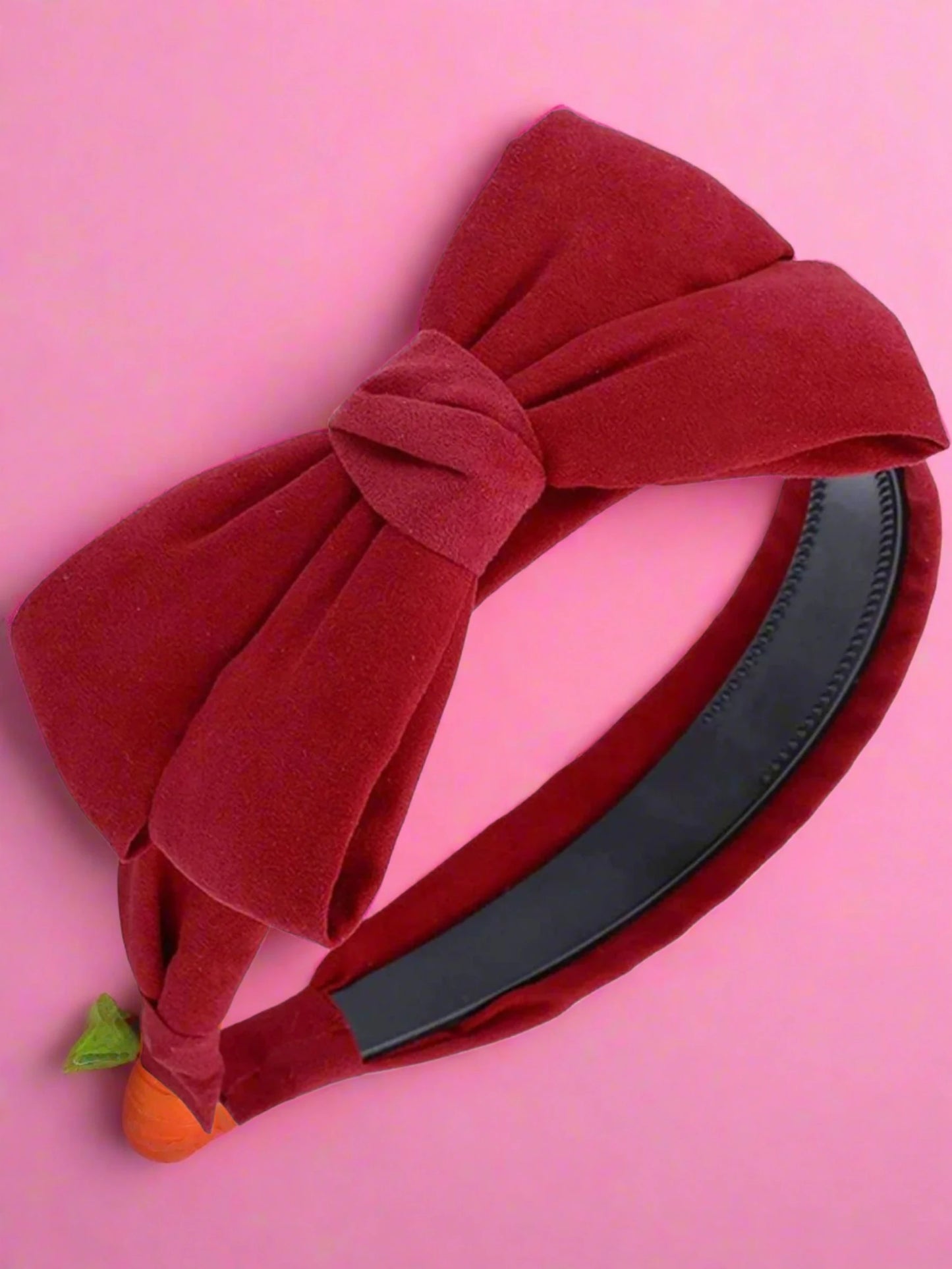 Look At Me Red Velvet Bow Headband