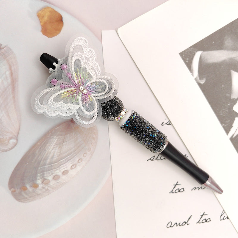 Butterfly Sugar Diamond Pen Handmade Fine Plastic Beaded