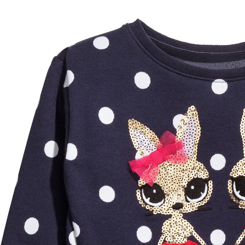 Bunny Friends Design Appliques Sweater
