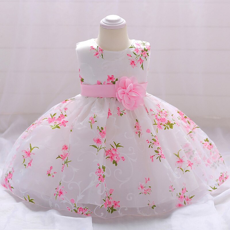 Candy Color Layering Ruffle Mesh Skirt Baby Girl Party Dress
