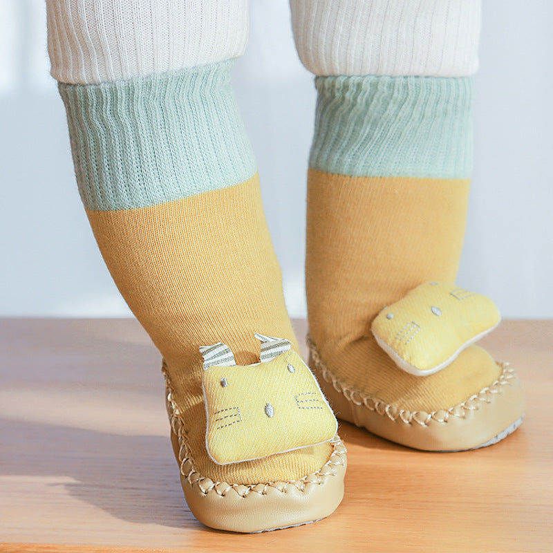 Baby Kid Unisex Solid Color Cartoon Socks