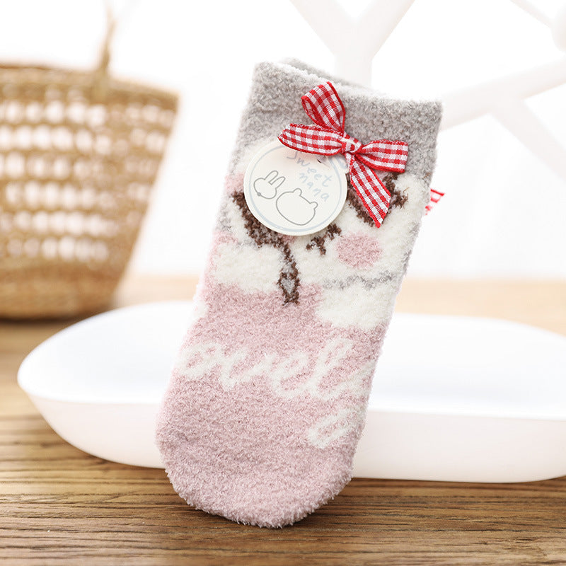 Unisex Flower Animals Bow Accessories Socks