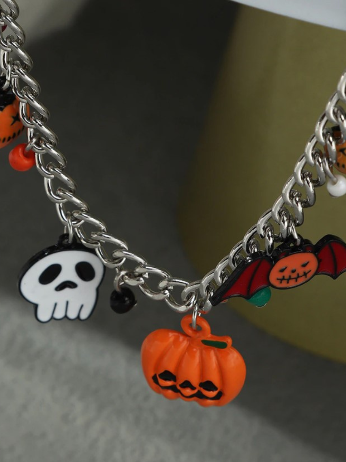 Girls Bewitching Style Halloween Charm Necklace