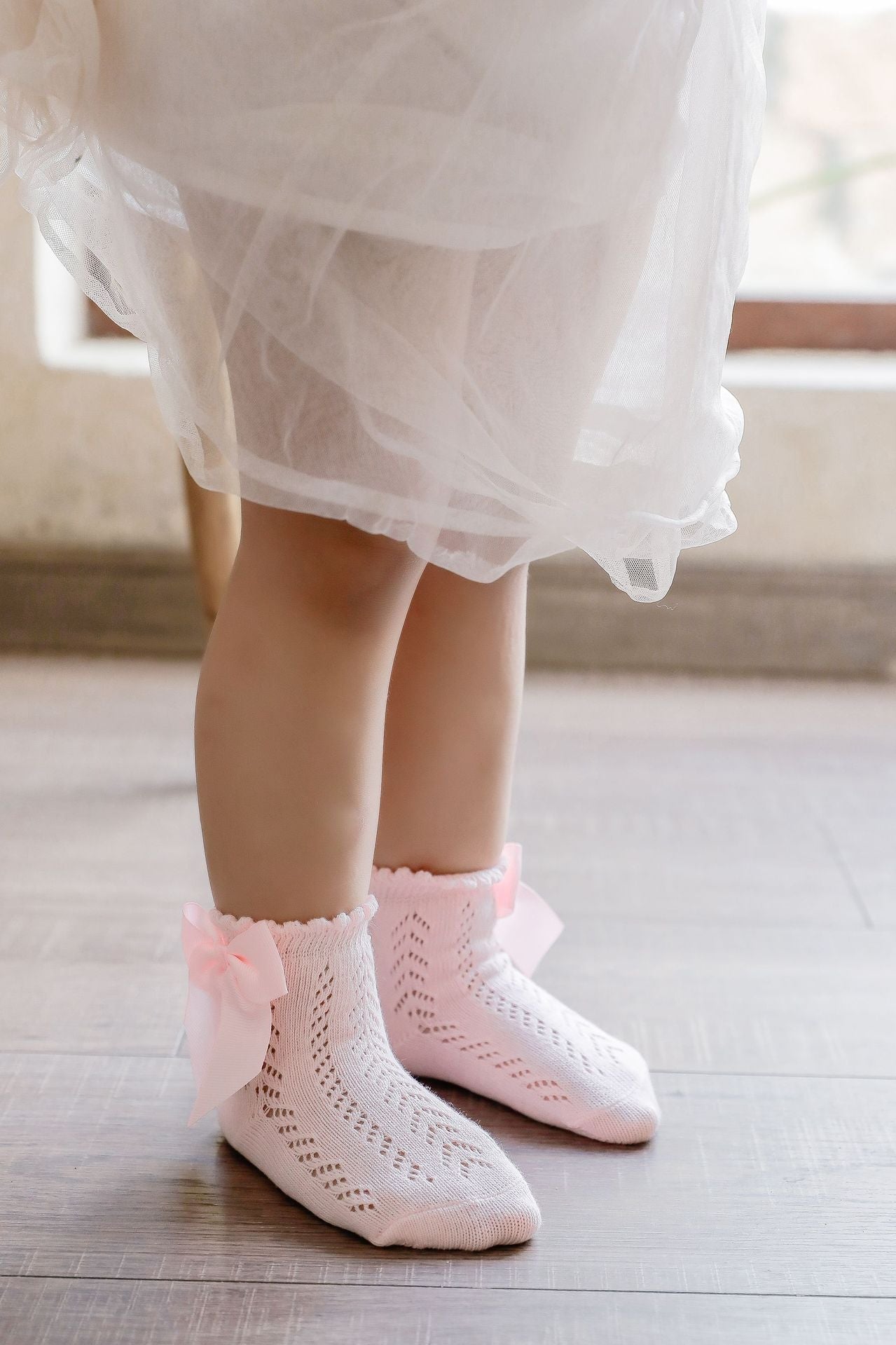 Baby Kid Girls Solid Color Bow Spanish Accessories Socks