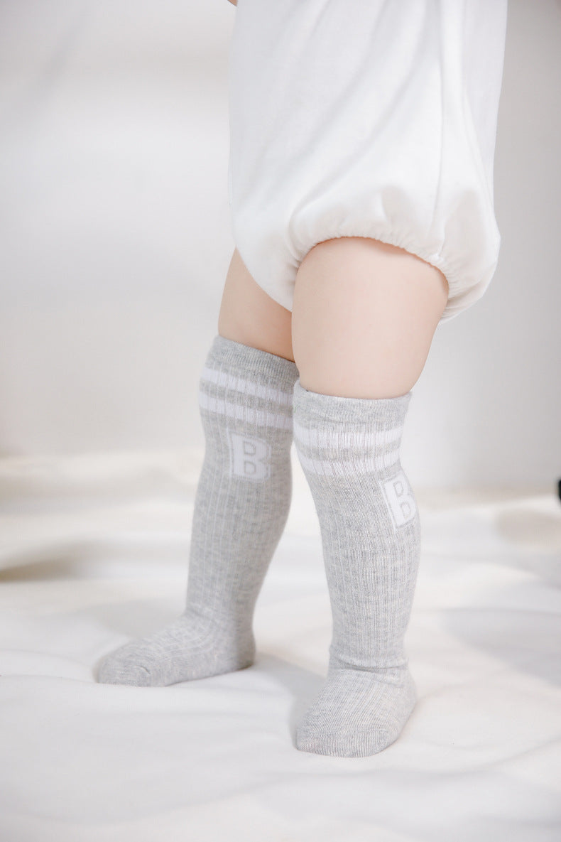 Baby Unisex Striped Alphabet Accessories Socks Wholesale