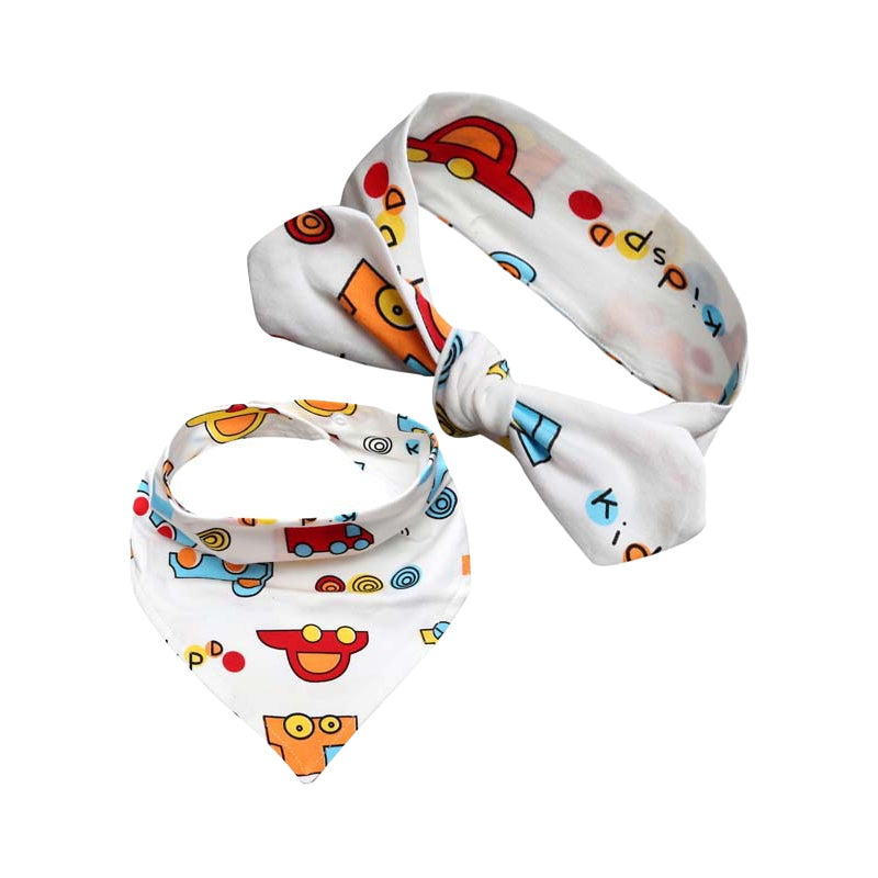 Baby Girls Boys Animals Car Cartoon Bibs And Headwear
