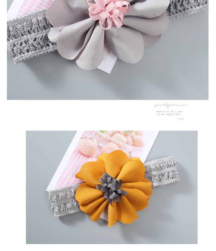 Girls Color-blocking Flower Embroidered Accessories Headwear