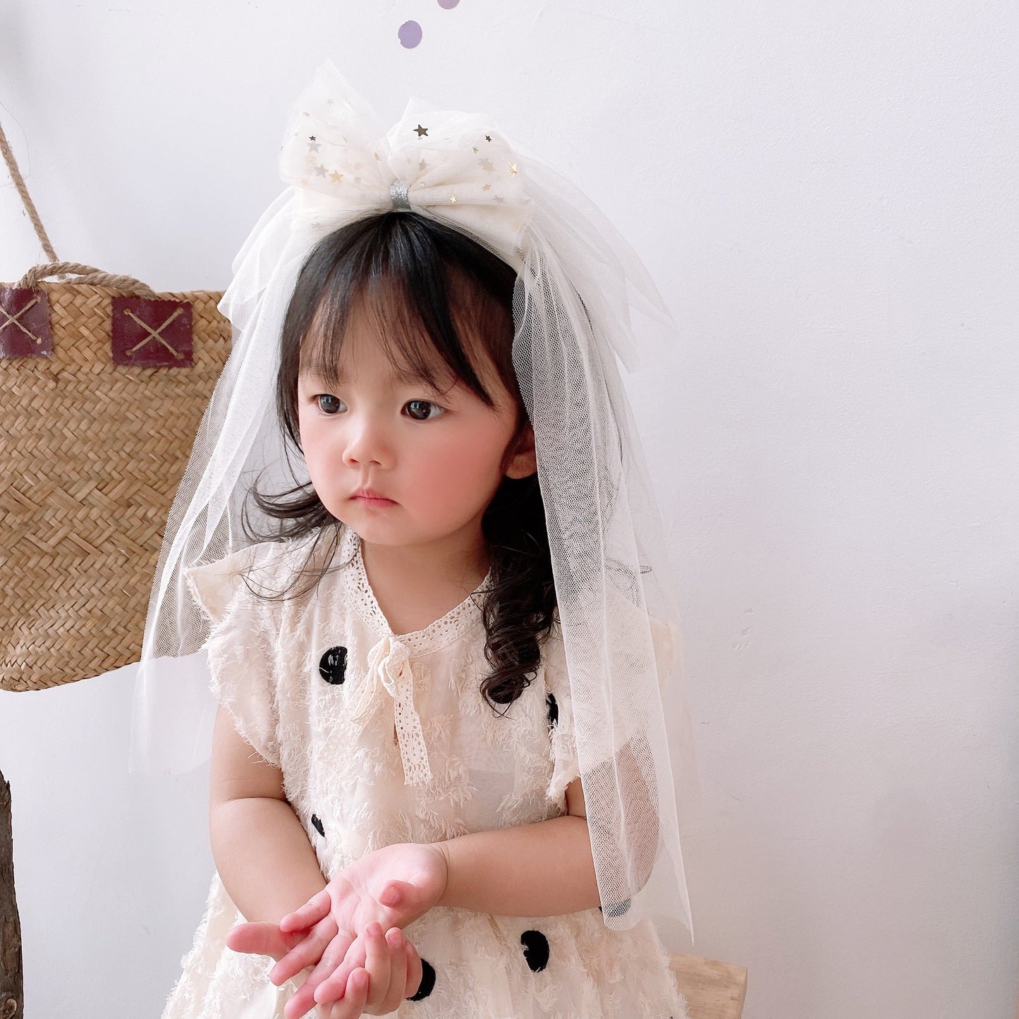 Girls Star Bow Lace Accessories Headwear