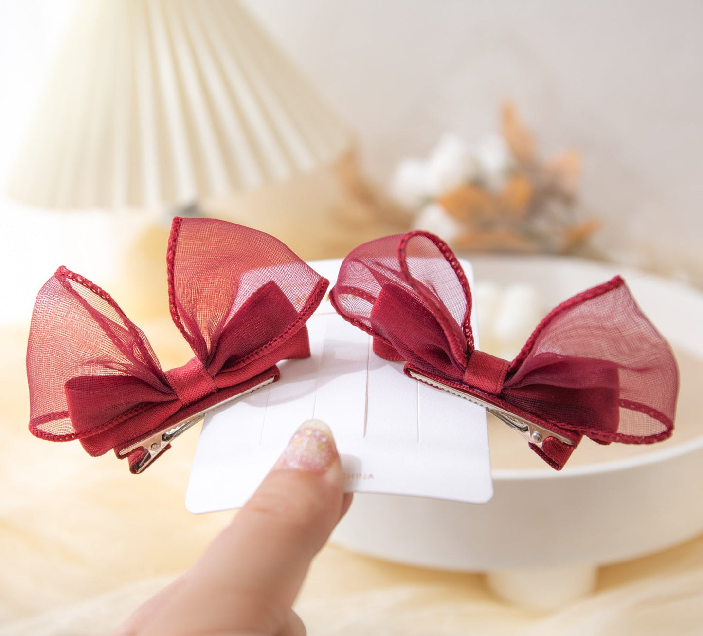 Baby Kid Girls Solid Color Bow Headwear