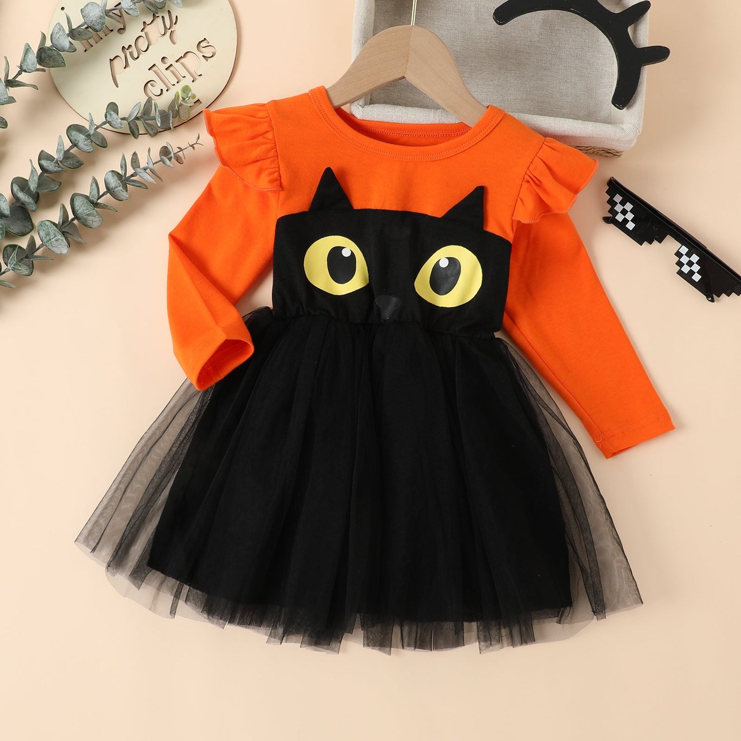 Baby Kid Girls Animals Cartoon Print Halloween Dresses