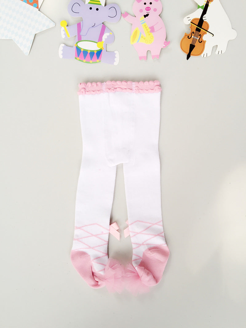 Baby Kid Girls Bow Print Leggings Accessories Socks