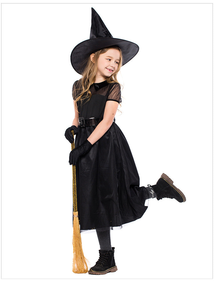 Girls Solid Color Halloween Dresses