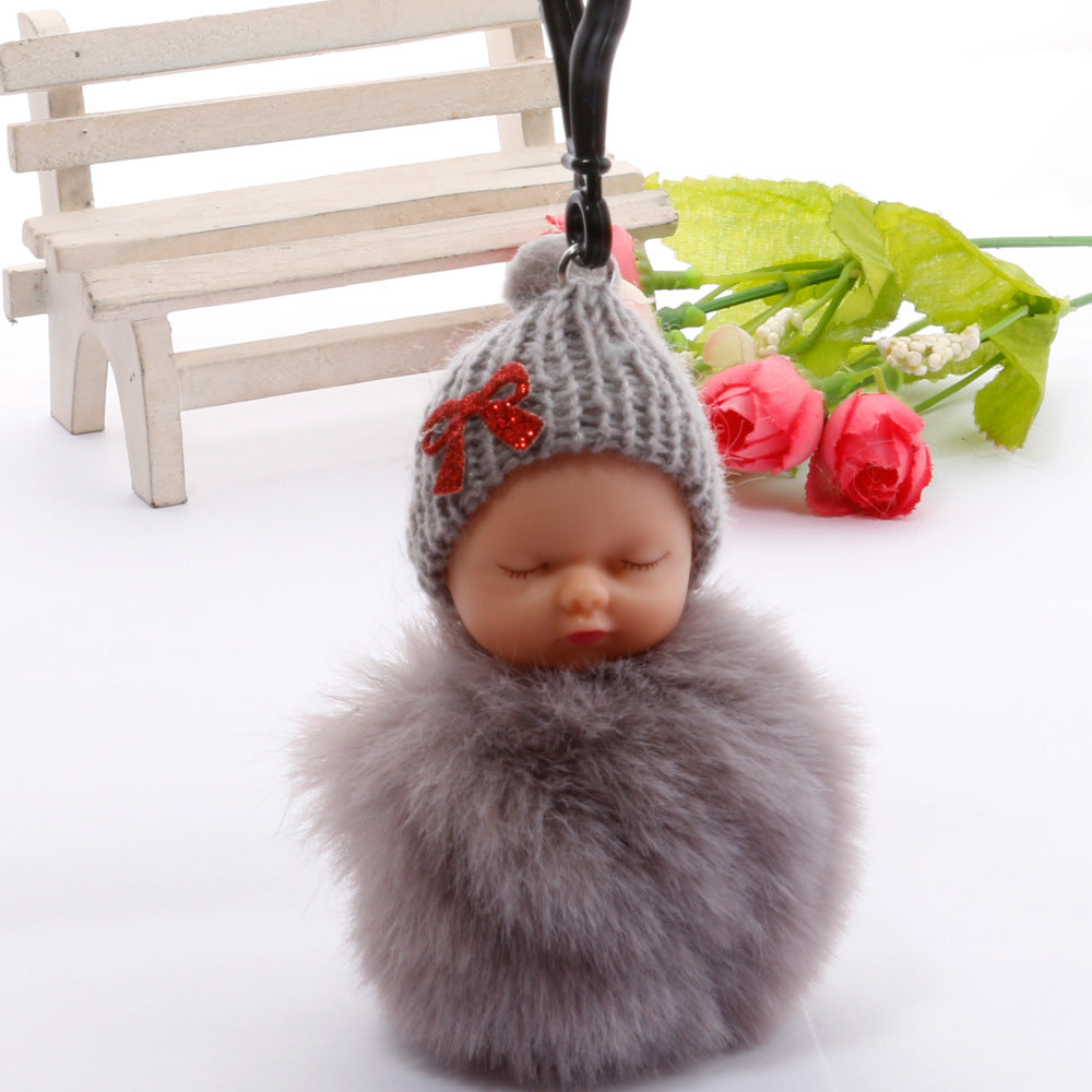 Sleep Doll Plush Keychain