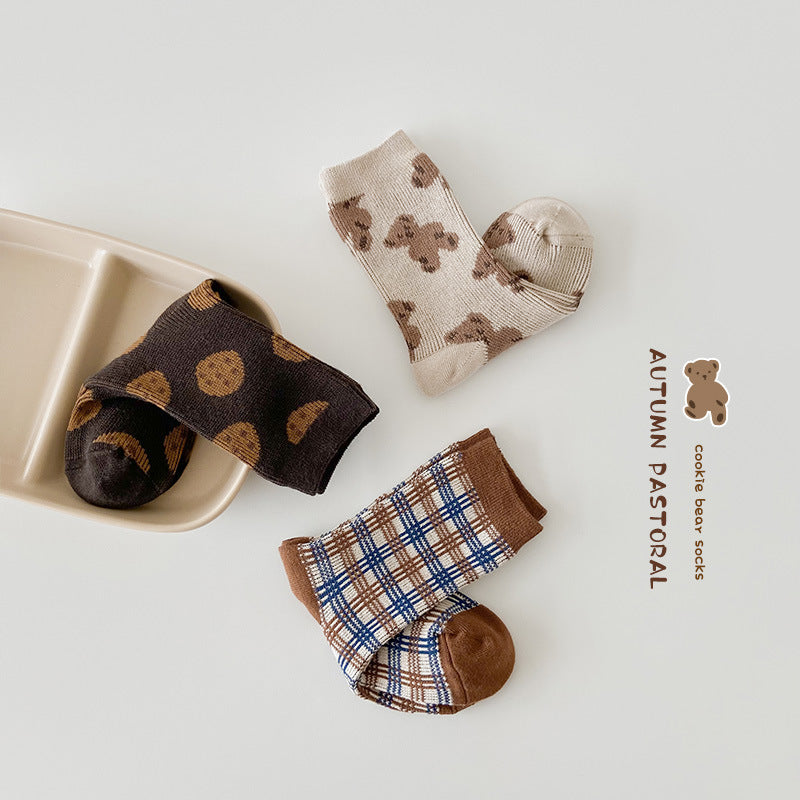 Unisex Checked Cartoon Accessories Socks Wholesale 230114308