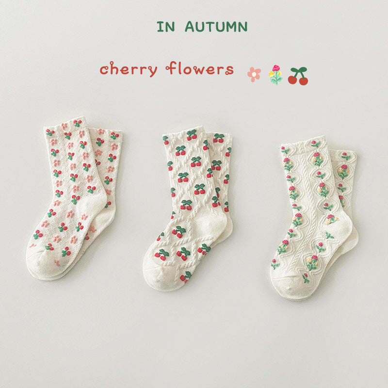 Girls Flower Fruit Accessories Socks Wholesale 230114316
