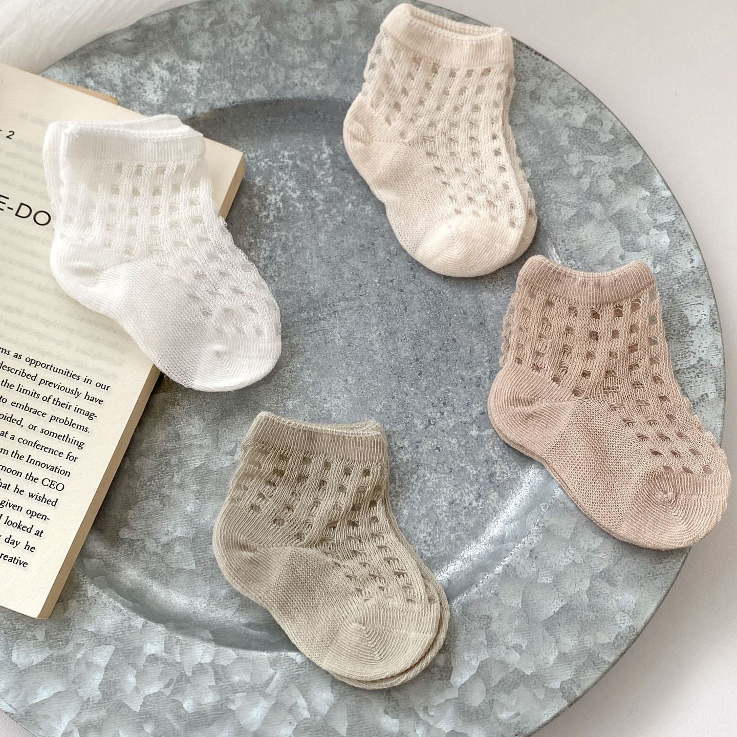 4 Pairs Baby Kid Girls Boys Solid Color Accessories Socks