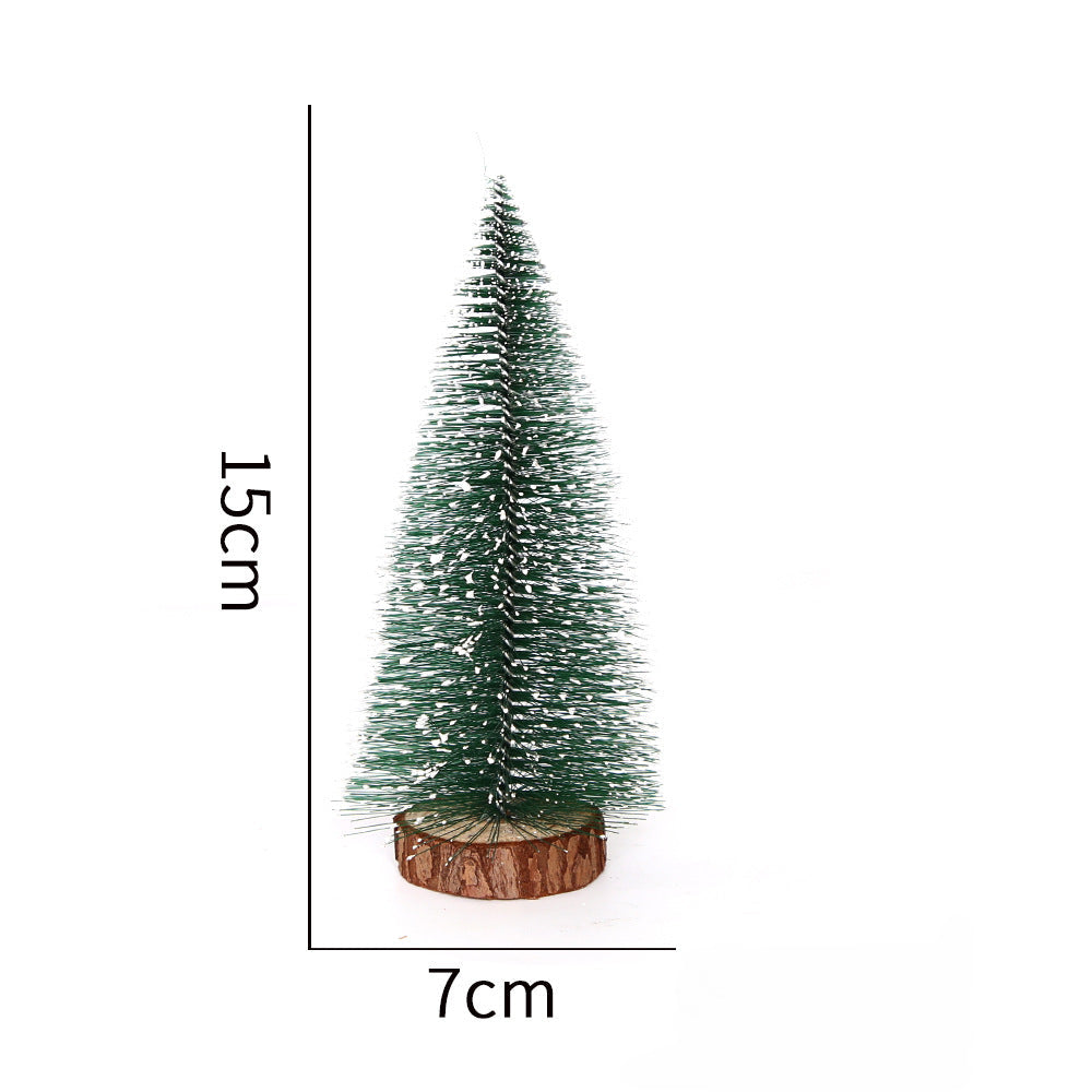 Mini Christmas Tree White Snowy PVC Ornaments