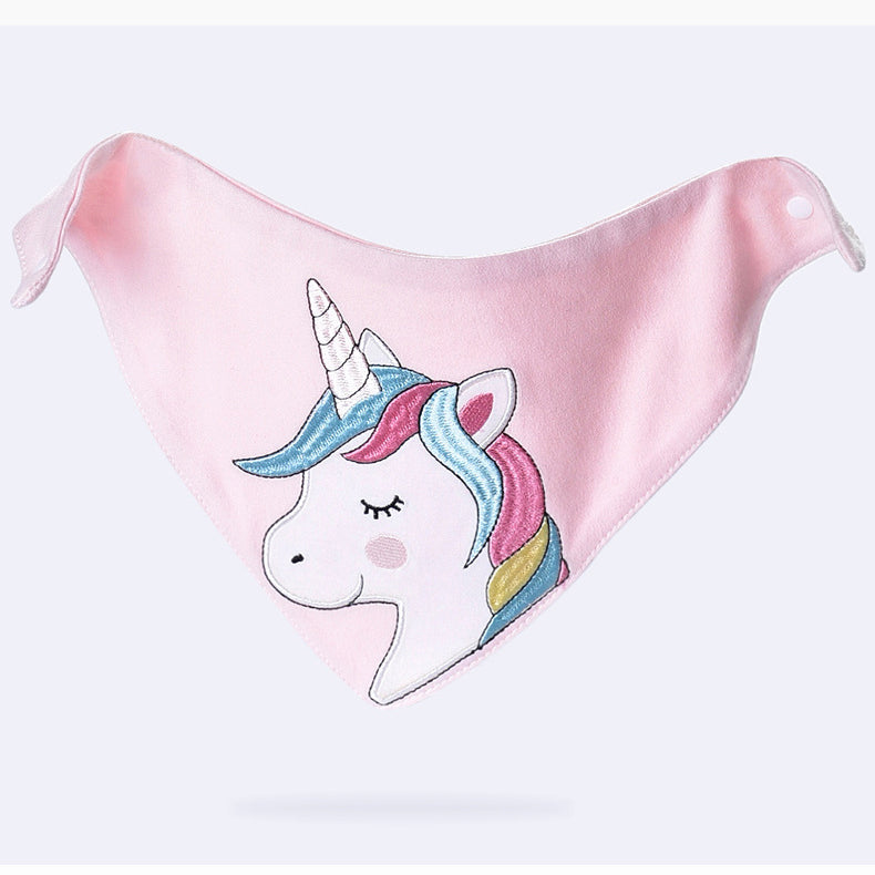 Girls Boys Love heart Animals Unicorn Baby Bibs