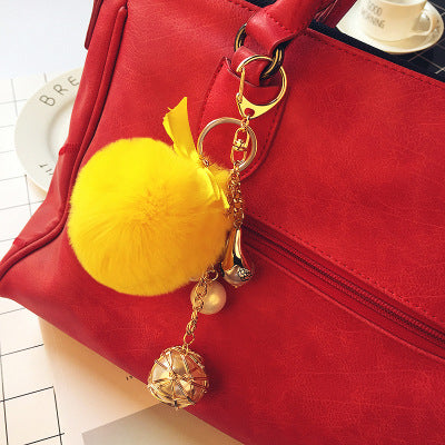 Rex Rabbit Fur Tassel Plush Keychains