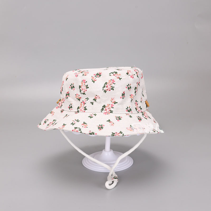 Polyester Kids Strawberry Print Bucket Hat
