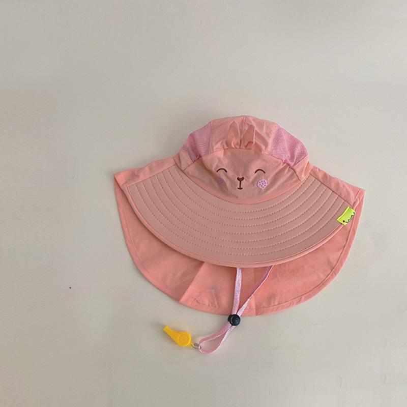 Cotton Summer Children's Neck Protector Sunshade Bucket Hat