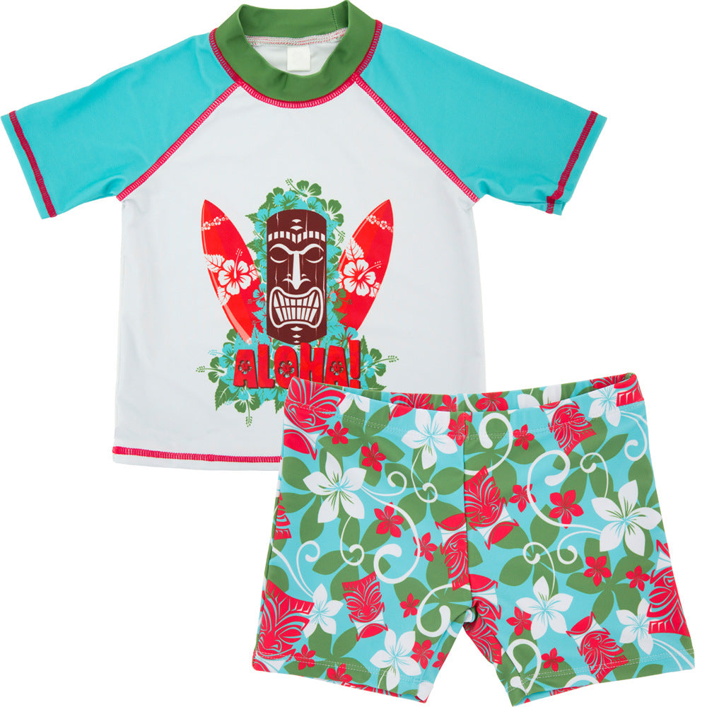 Baby split five points swimming trunks kids Swimwear