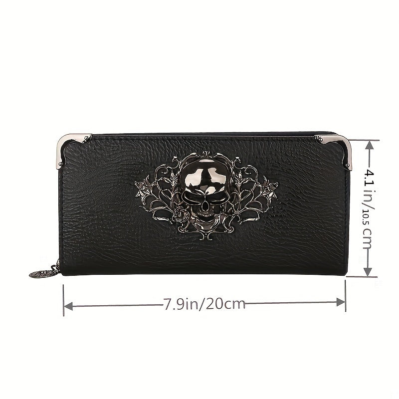 Halloween Metal Skull Clutch Purse