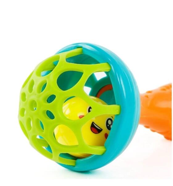 Intelligence Grasping Gums Plastic Hand Bell Rattle