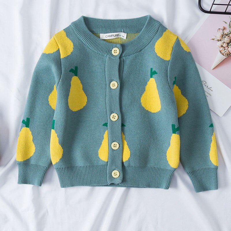 Clouds and Rainbow Print Knitted Cardigan