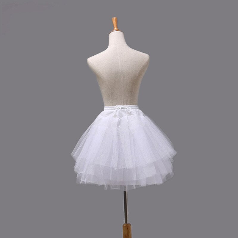 3 Hoop Drawstring Dress Skirt Petticoat