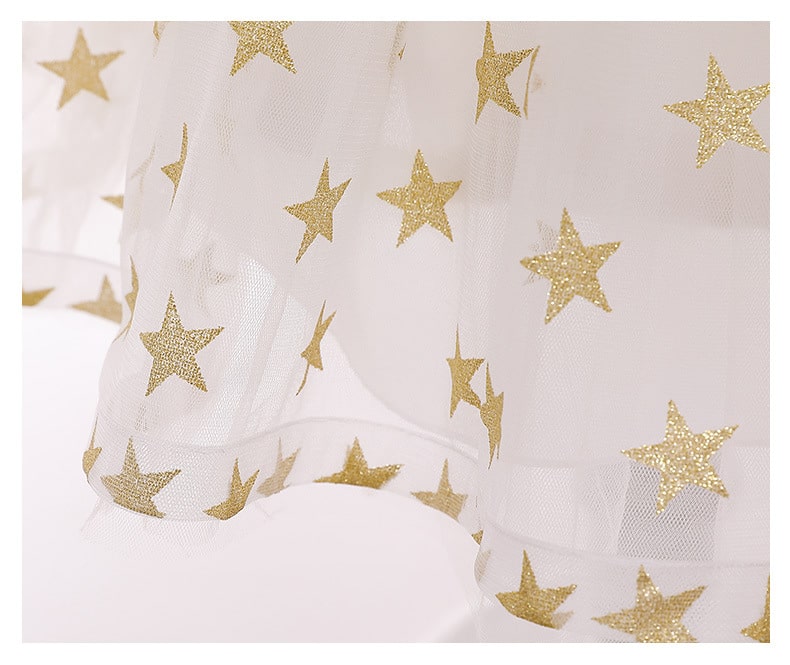 Backless Sequin and Star Princess Dress