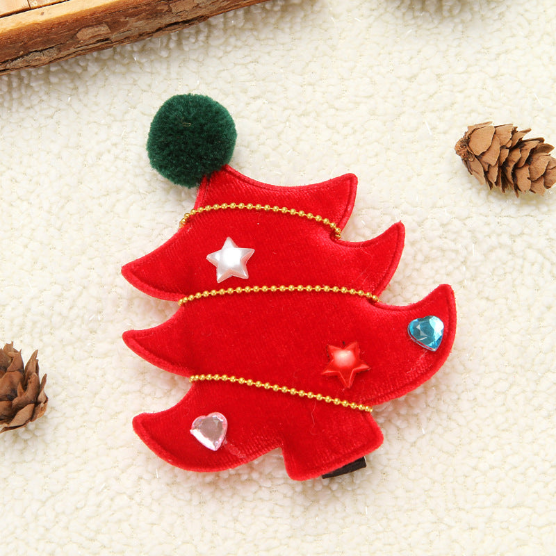 Cute Girl Christmas Star & Love Heart Hair Clip