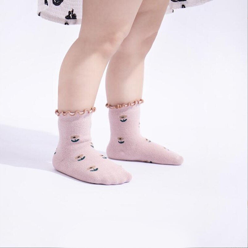 Sock of Ankle Vintage Floral Pattern For Children