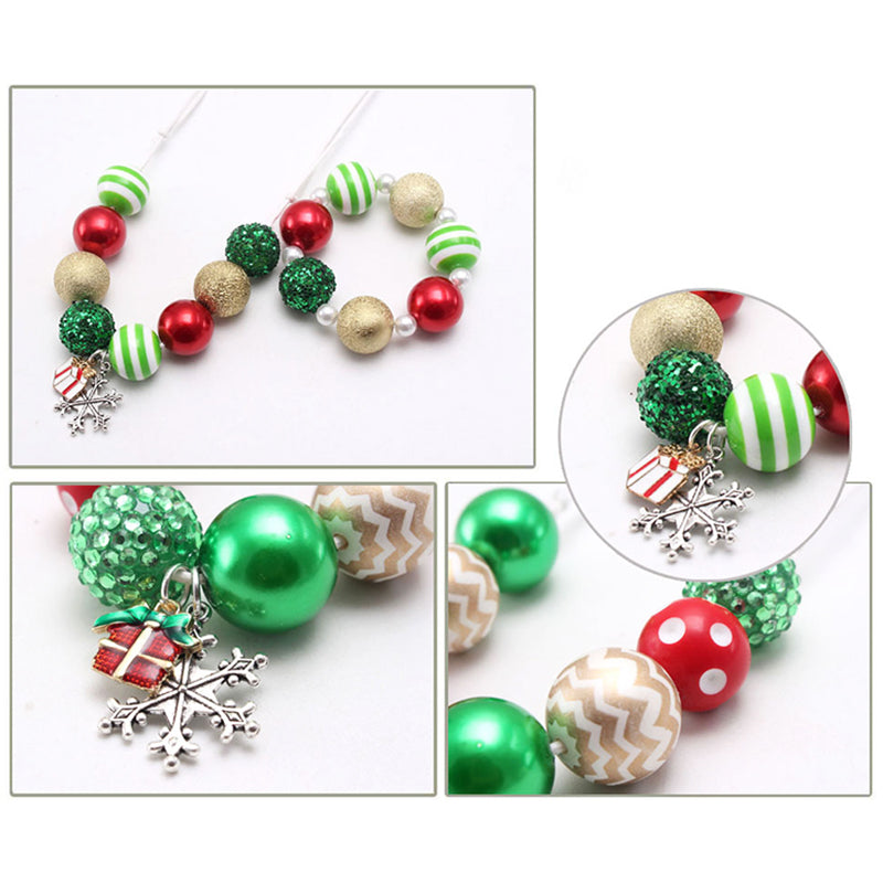 Kid Girl Christmas Beaded Necklace Wholesale