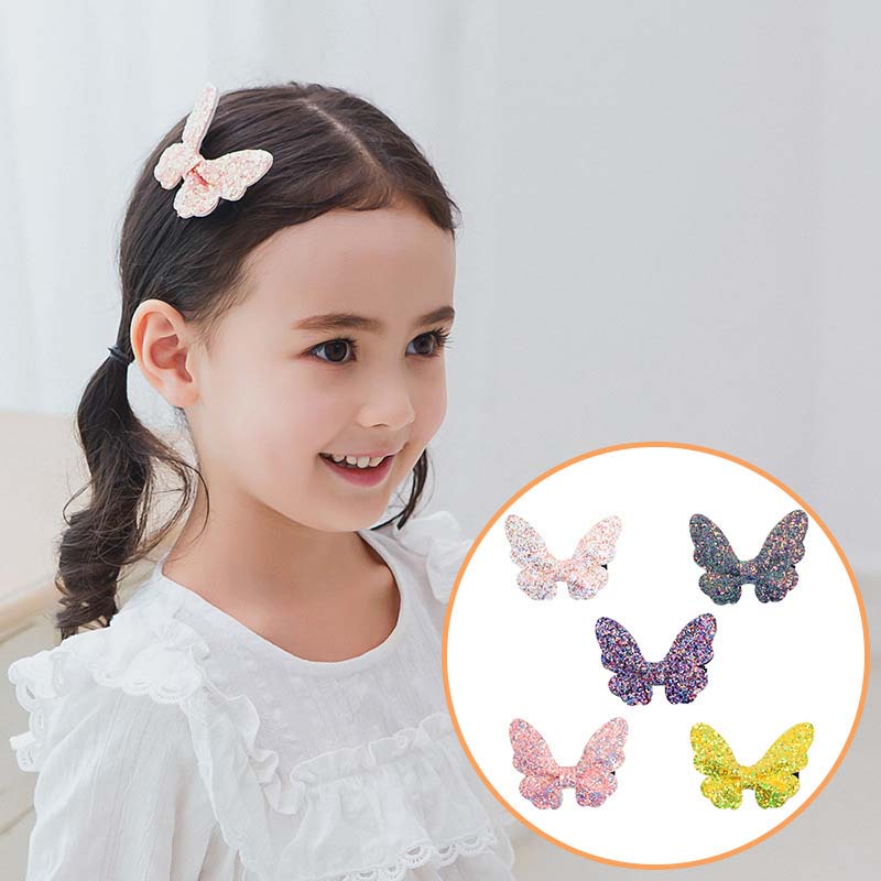 Kid Girl Sequins Butterfly Hair Clip
