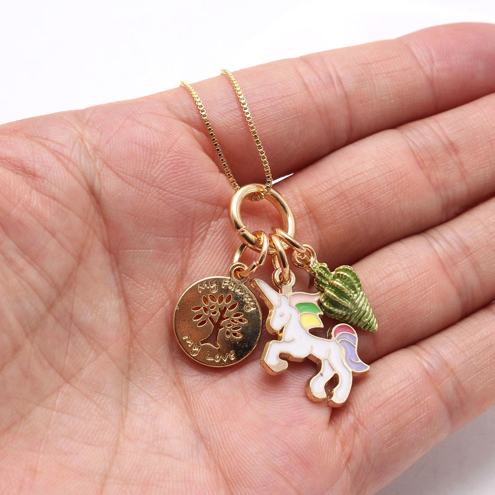 Kid Lovely Unicorn Necklace Wholesale