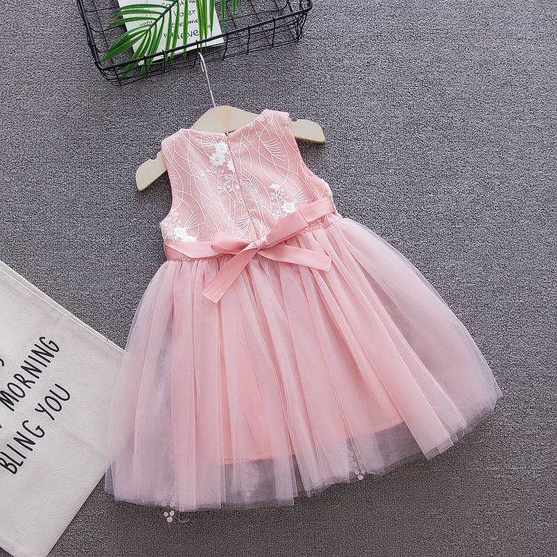 Floral Vines Embroidery Design Multi Layer Princess Dress