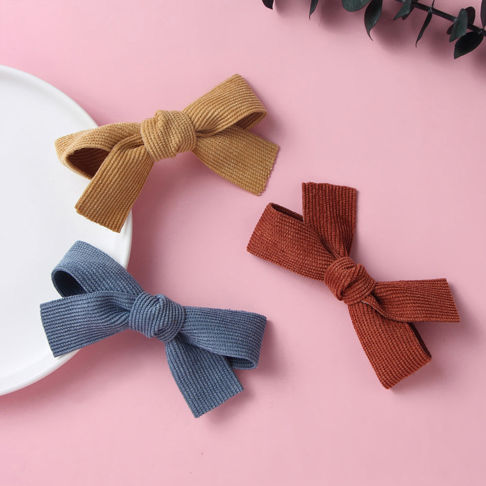 Little Girl Solid Color Bowknot Hairpin
