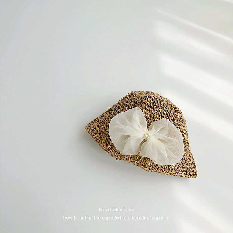 Children's Empty Straw Hat with Bow