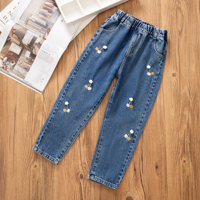 Cotton Medium Children's Loose Wide Leg Baby Flared Pants