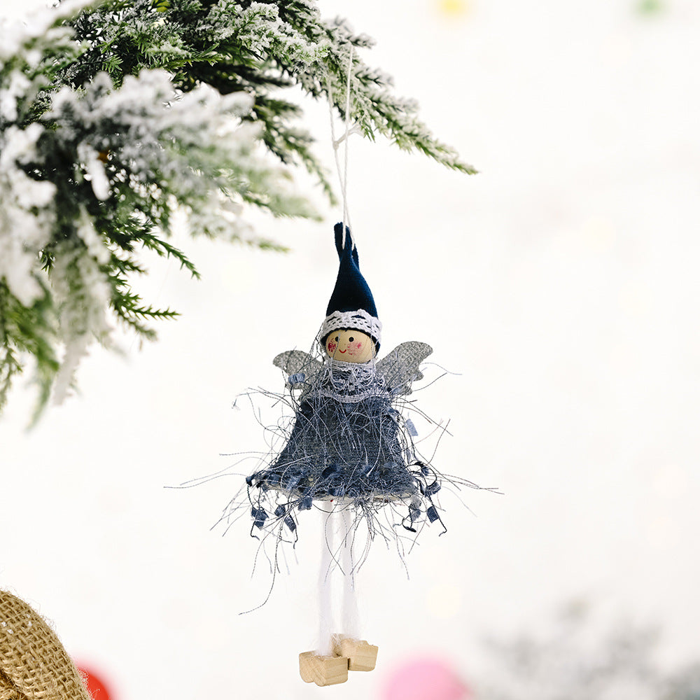 Christmas Decoration Supplies Plush Girl Hanging Leg Pendant