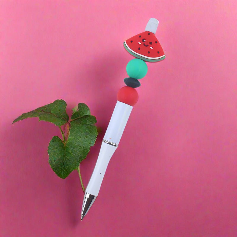 Cartoon Fruit Silicone Color Plastic Beadable Pens